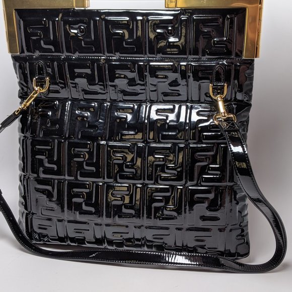 SOLD FENDI Vernice Embossed 1974  Shopping Tote - Picture 3 of 7